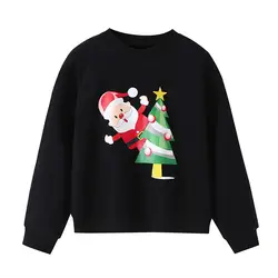 CHAMSGEND/Рождественский свитер для маленьких девочек и мальчиков с Санта-Клаусом, пуловер, новый сезон, гардероб с этой блузкой Nov16