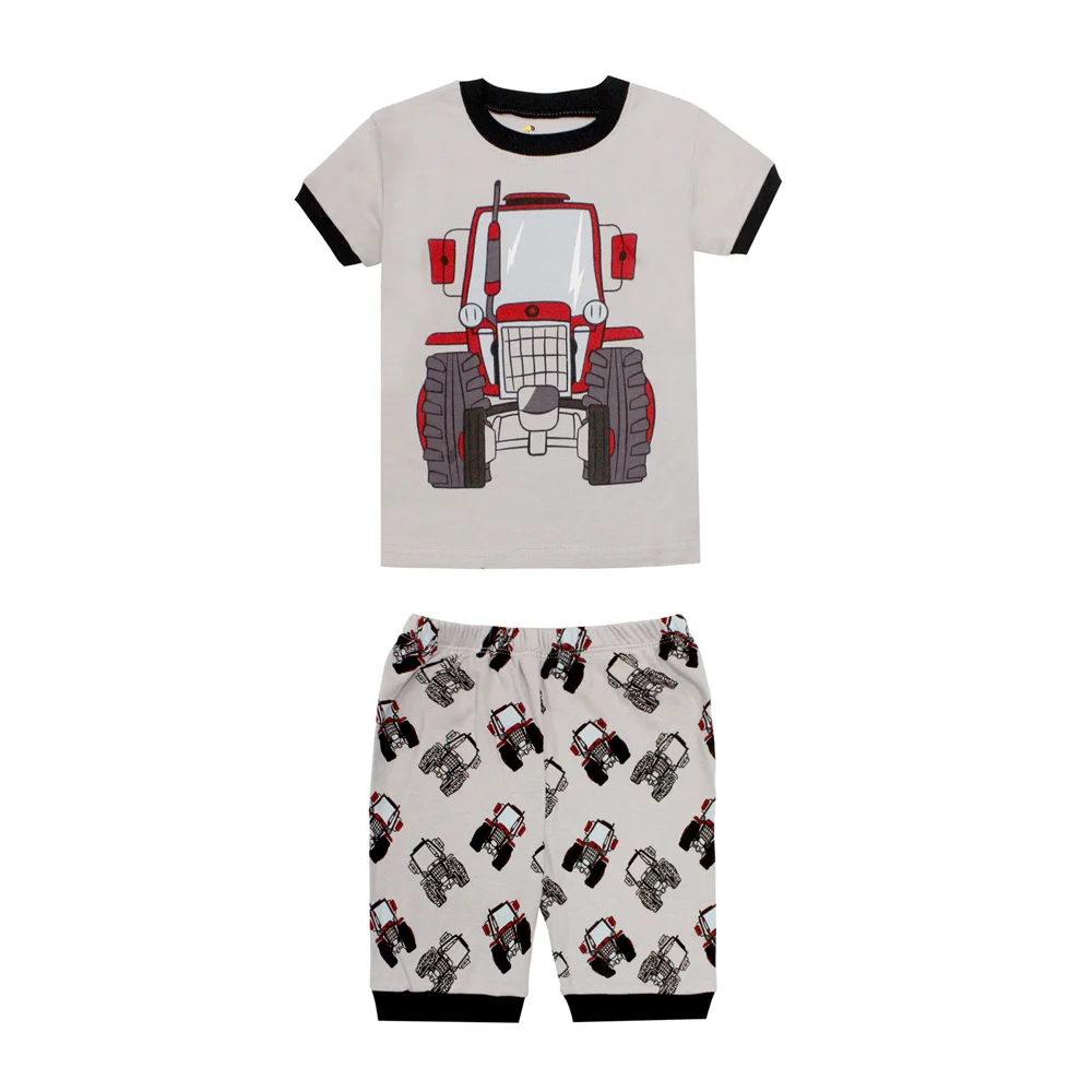 pajama sets affordable	 Summer Boys Fire Truck Pajamas Children Excavator Print Pajama Kids Cotton Sleepwear Baby Nightwear Pijama Unicornio Infant Pjs baby nightgowns	 Sleepwear & Robes