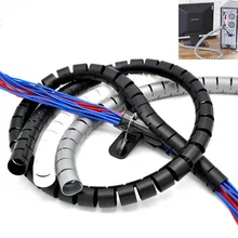 1,5 м рукав провода протектор кабель спираль обертывание кабель рукав PP пластик покрытый кабель провода обертывание защитный рукав провода управление