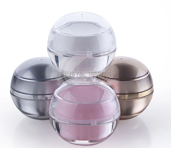 5g small round plastic bottles Jars bullet points acrylic ball shape bottle container cream Jar Cosmetic Packaging 100pcs/lot | Красота и