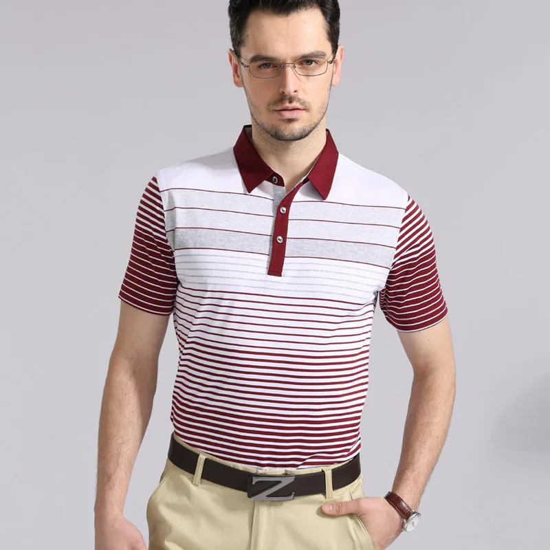 2014 summer cotton short sleeved t shirt men and middle aged male