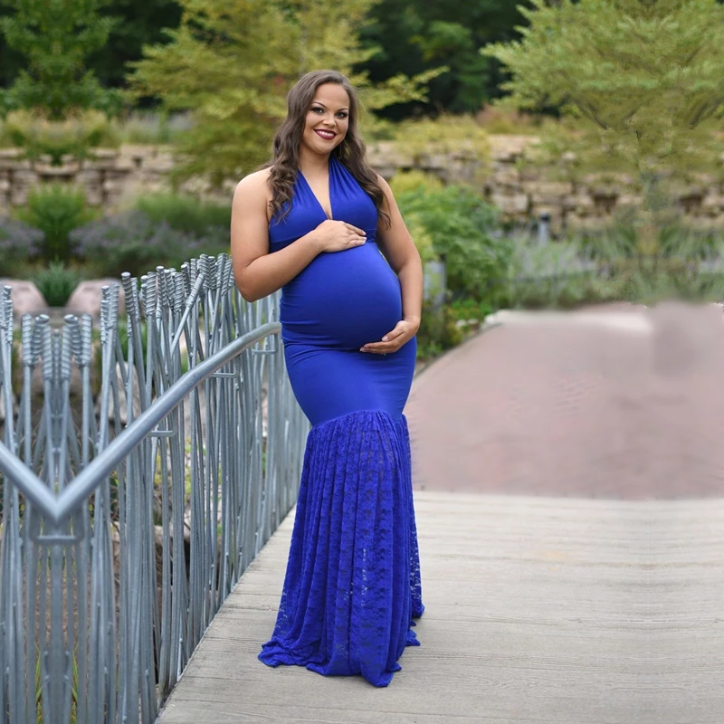 

2019 Summer Maternity Dresses For Photography Halter Fitting Pregnancy Dress Baby Shower Maxi Dress Maternity Dress Photo Shoot