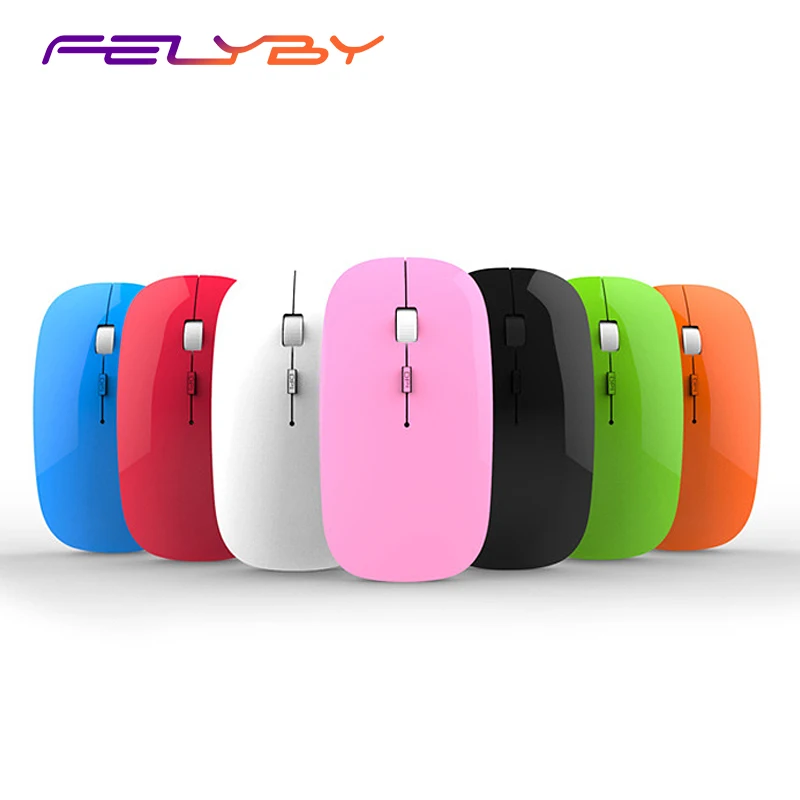 

FELYBY Ultra-Thin Wireless Mouse 2.4GHZ Ergonomic Optical Mouse with USB Nano Receiver and Adjustable DPI Switch