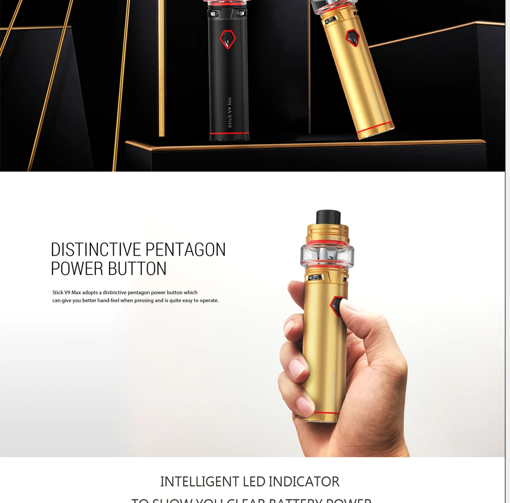 Electronic Cigarettes Smok Stick V9 Max 8.5ml Staret Kit 4000mah Battery Stick V9 Max tank with Baby V2 S1V2 S2 VS Stick Prince (7)