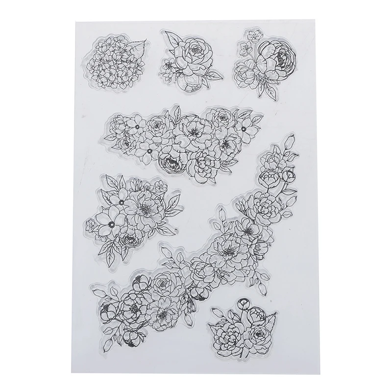 

10.5*15cm FlowerTransparent Clear Stamps / Silicone Seals for DIY scrapbooking photo album/Card Making