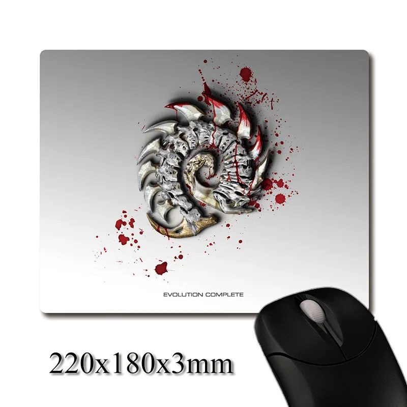 Nightmarish Zerg Logo Evolution Complete CG printed Heavy weaving anti-slip rubber pad office mouse Coaster Party favor gift | Дом и сад