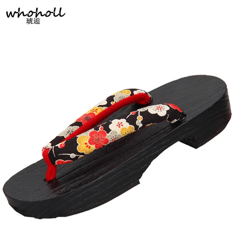Vente Femmes tongs 2017 femmes sandales sabots pincée Japonais geta Chaussures Cosplay costumes chaussures d animation accessoires Paulownia