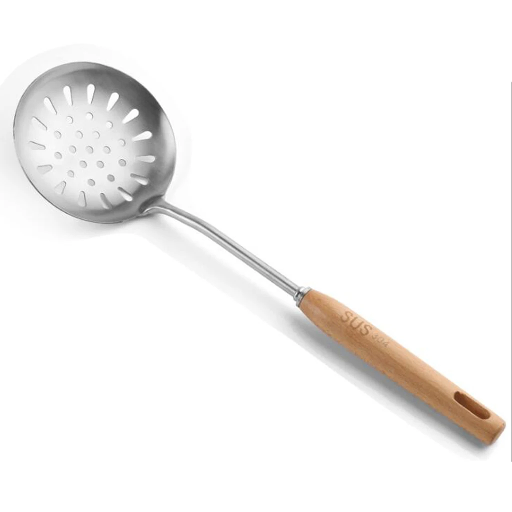 MagiDeal Kitchen Tools Skimmer Spoon Straining Fry Cooking Soup Mesh Strainer Spider Scoop Cooking Tool