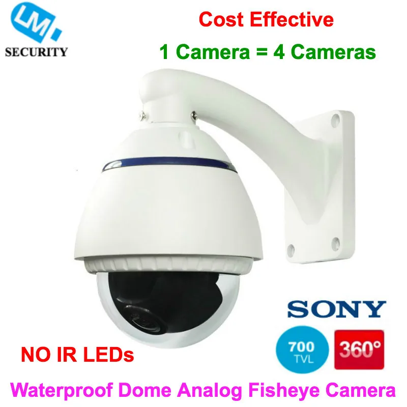 700TVL LM Security Factory Price 360 Degree Fisheye Wide Angle Lens Outdoor CCTV Dome IP66 Waterproof CCD Panoramic Camera
