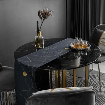 

Nordic Black with White Table Runner Burlap Natural Jute Linen Rustic Decor for Table Decoration Luxury Table Bed runners