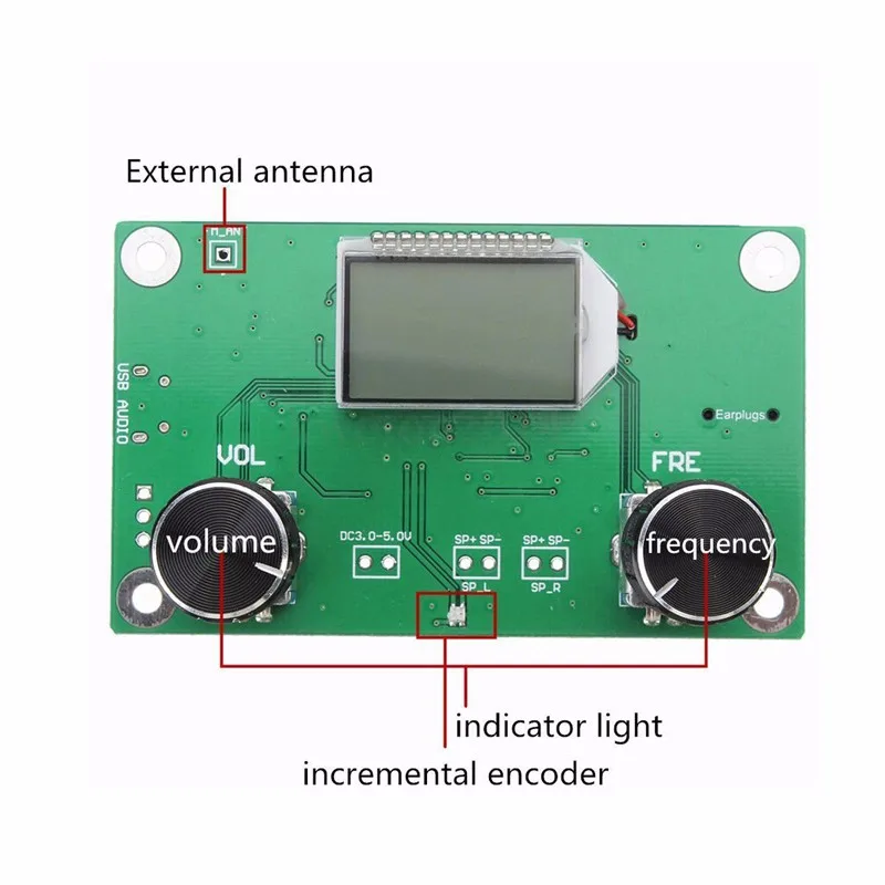 1 шт. 87-108 МГц DSP& PLL lcd стерео цифровой FM радио приемник модуль+ последовательное управление