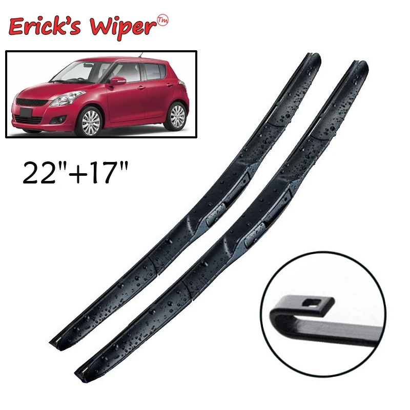 

Erick's Wiper Front Hybrid Wiper Blades For Suzuki Swift 2011 - 2017 Windshield Windscreen Clean Window Car Rain Brushes 22"+17"