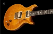 

custom guitar with logo on headstock;birds inlay;solid flame maple carved top