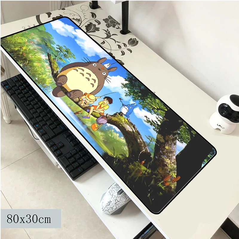 Totoro коврик для мыши 800x300 мм коврик для мышки компьютерный коврик для мыши объемный рисунок игровой коврик для мыши высококачественный геймер для мыши коврики