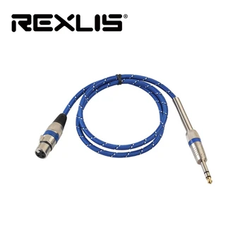 

REXLIS Nylon Braided 1/4'' Jack 6.35mm Stereo Male to XLR Female Microphone Cable Foil+Braided Shielding 1.8m 3m 5m 10m
