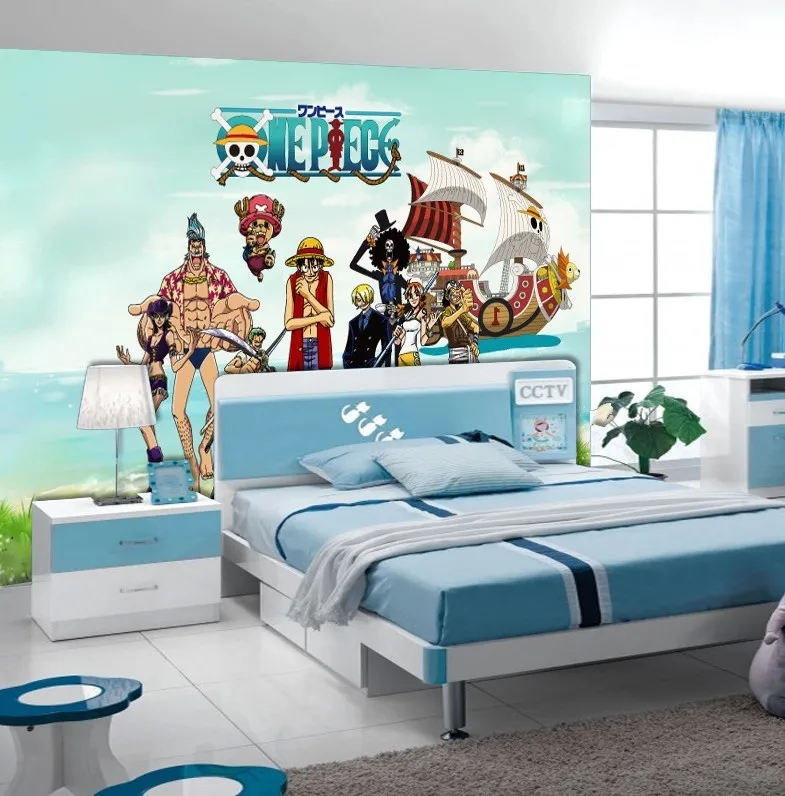 Wholesale Cute Anime Cartoon One Piece Mural Wallpaper Kids