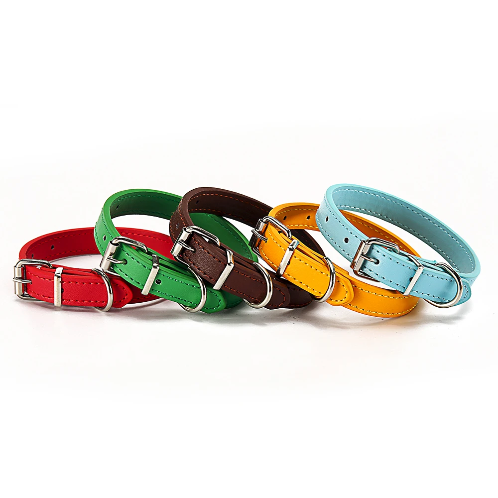 Cat Collar Safety Puppy Collar Chihuahua Solid Dog Collar For Cats Kitten Pet Cat Collars Adjustable Pet Leash Cat Lead Supplies 4