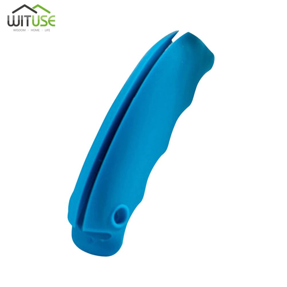 Silicone Portable Vegetable Device Labor Saving Shopping Bag Carry Holder with keyhole Handle Comfortable Grip Protect Hand Tool - Цвет: Blue