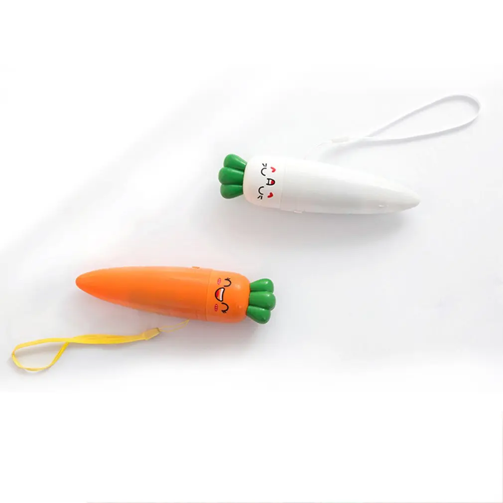 

Low Noise Personal Table Mini Fan Handheld Portable USB Rechargeable Cartoon Carrot Electric Small Fan