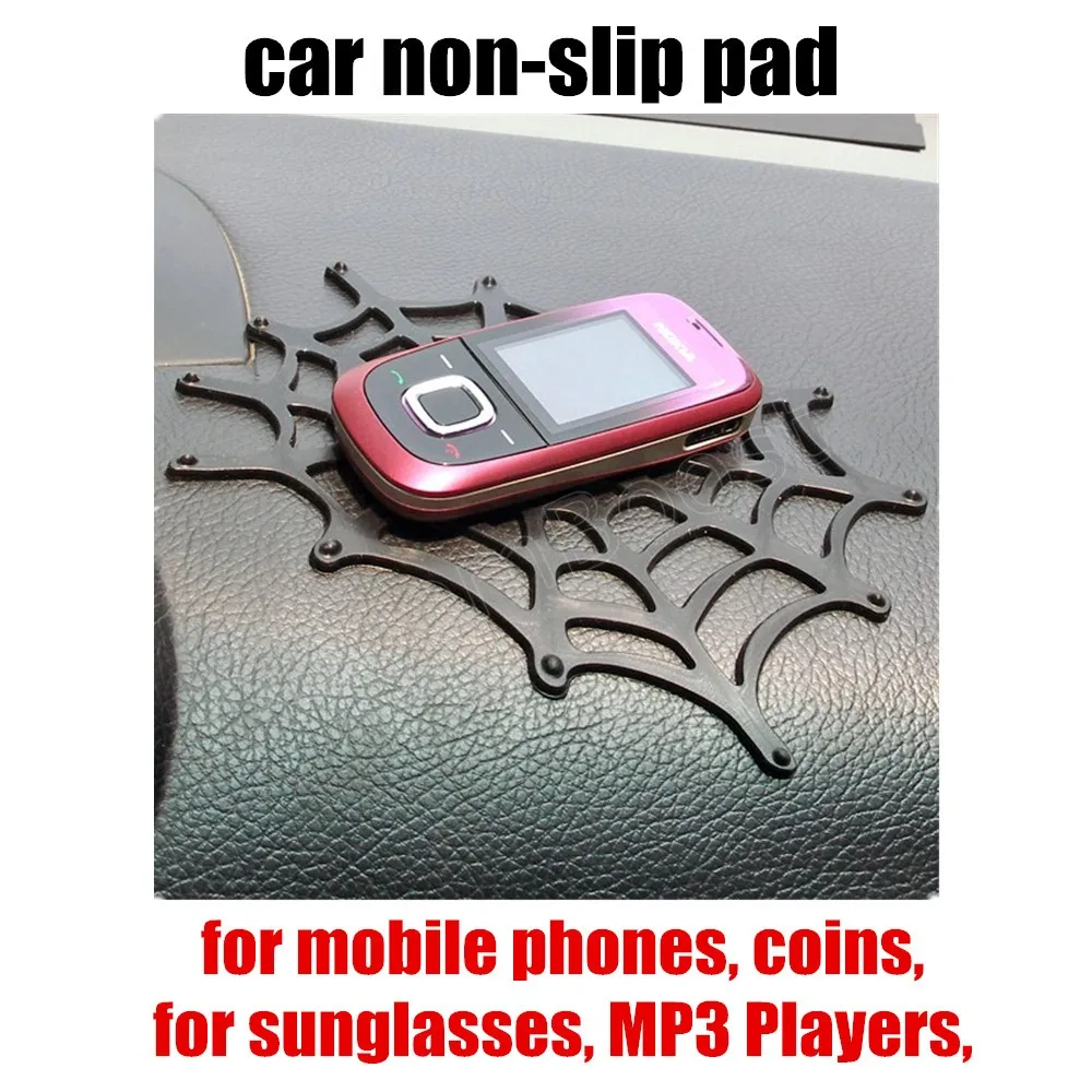 

Spider web shape skid pad Anti Slip Super sticky Car skid pad mat Sticky Pad Mat Secure mobile phones coins MP3 Players