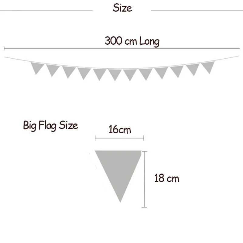 4 м 12 флагов серый желтый белый Вымпел Бантинг Баннер Свадьба/Хэллоуин флаги для вечеринки по случаю Дня Рождения повесить гирлянды украшения поставки