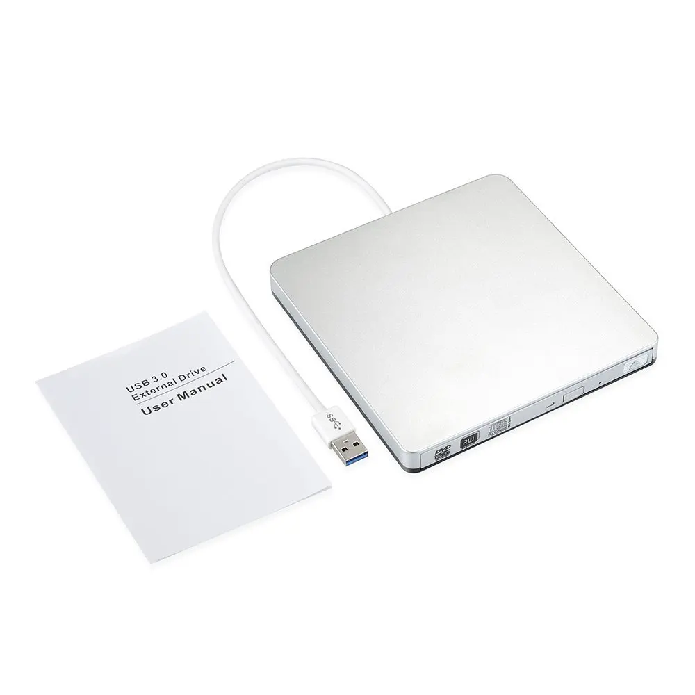 Внешний тонкий USB 3,0 DVD горелки DVD-RW VCD CD RW горелки Привод Superdrive Портативный для Apple Pro Air iMAC портативных ПК тетрадь - изображение