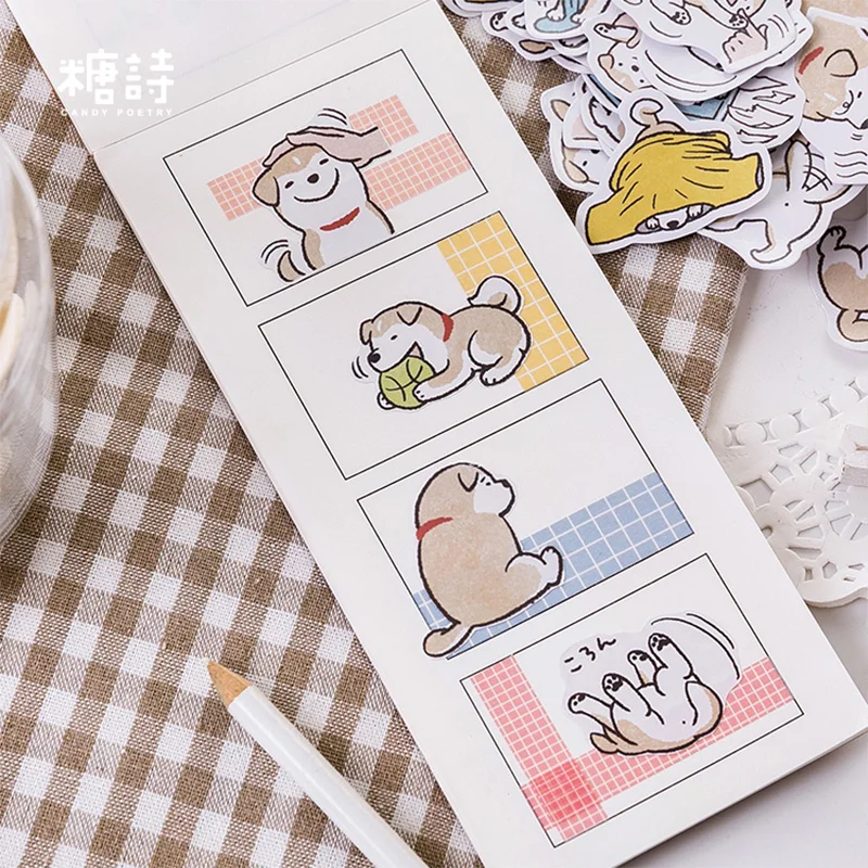 45 шт./кор. милый кот мультфильм мини бумажный стикер пакет DIY декоративная