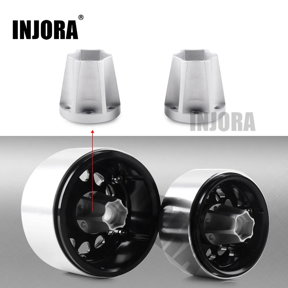 

2Pcs Aluminum Alloy 12MM Wheel Hex 1.9 2.2 Wheel Rim Hub for 1/10 Traxxas TRX4 Axial SCX10 D90 CC01 RC Crawler Car