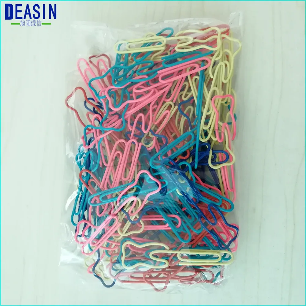 

1000pc Paper clip Dental Ornaments Tooth Type Paper Clips Prescription Clip