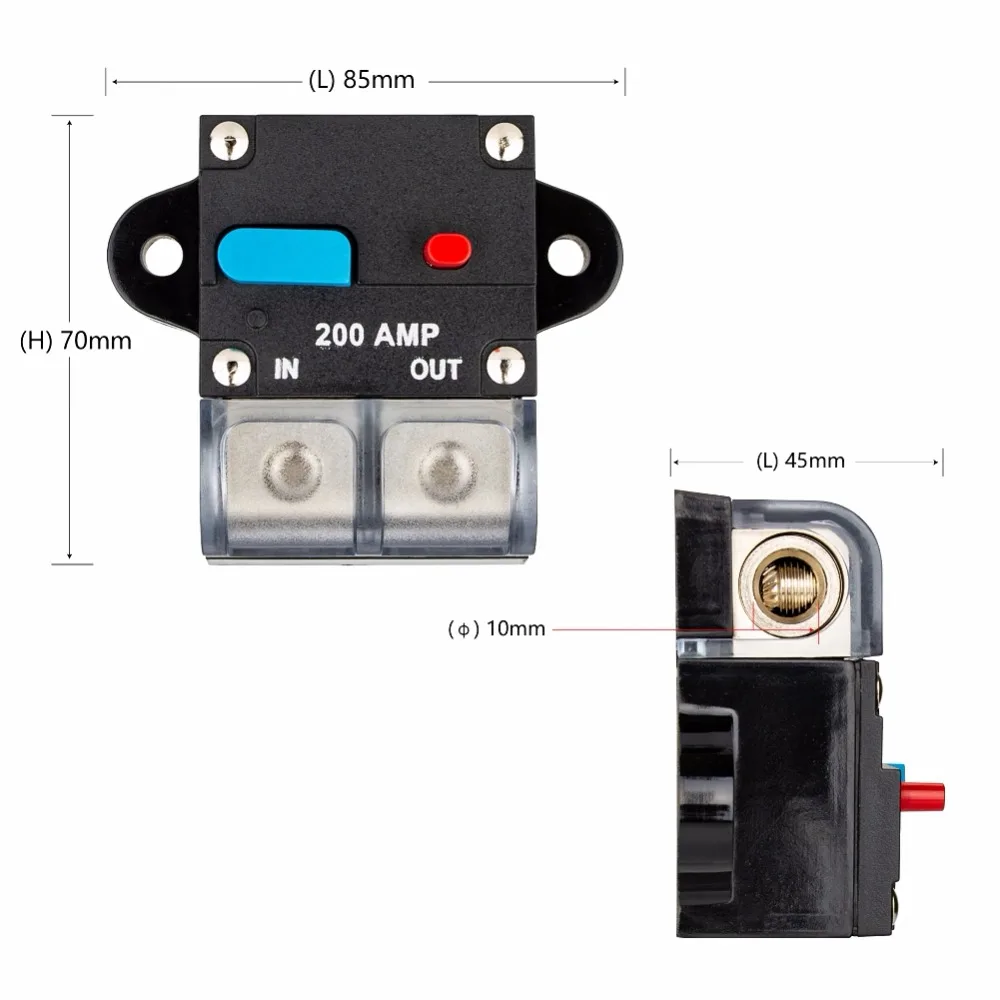 Car Truch Audio Circuit Breaker Fuse Holder 80A/100A/150A/200A/300A