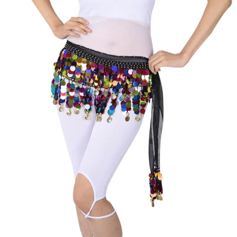 

Gypsy Tribal Coin Belt Belly Dance Hip Scarf Dancewear Samba Carnival Costumes Bellydance Costume Black Yellow Blue Pink Belts