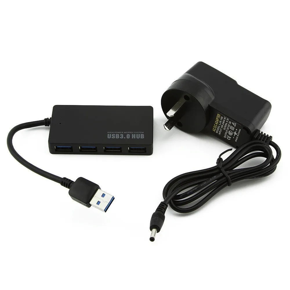 CHYI USB 3,0 хаб мульти в одном 4 порта USB3.0 хаб сплиттер с внешним адаптером питания комбо ПК Аксессуары для компьютера Macbook