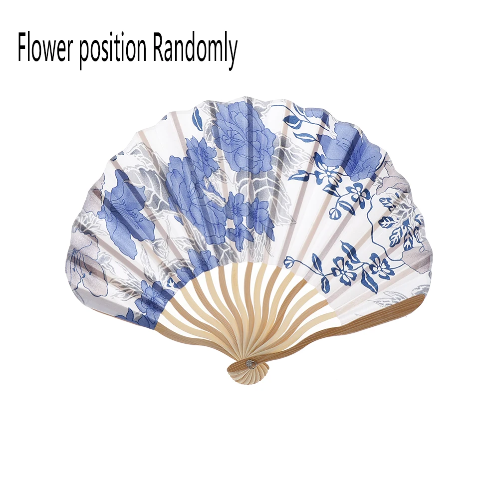 Китайский цветок цветет резной веер DIY сувенир для свадебной вечеринки декоративный вентилятор ткань Цветочный Карманный вентилятор складной ручной вентилятор - Цвет: Белый