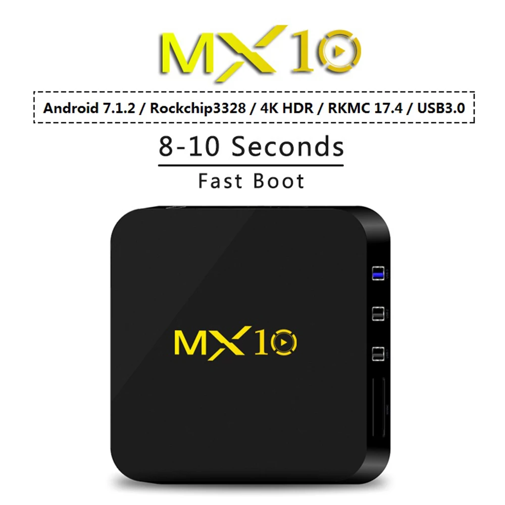 ТВ приставка MX10 Smart Android 9,0 ТВ приставка RK3328 4K приставка Android HDR10 USB3.0 DLNA Miracast WiFi LAN HD медиаплеер ТВ приставка