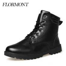 Winter Boots Men Shoes Lace-Up Ankle Wool Snow Boots Man Hombre Botas Masculina Antiskid Warm Waterproof Men Boots Size 39-44