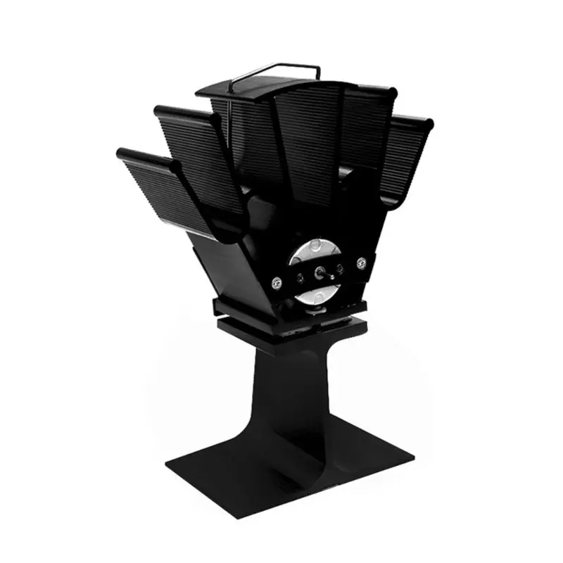 

2 Blades Heat Self-Powered Stove Top Fan Aluminium Silent Eco-Friendly Fuel Saving For Wood Log Burner Fireplace Ecofan