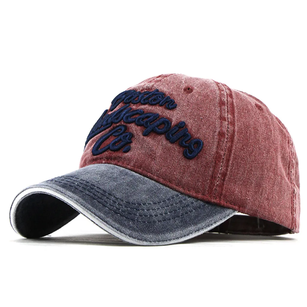 

Unisex baseball cap summer Rayon baseball cap trucker hat sun Washed Print Embroidered English baseball caps Adjustable L0405