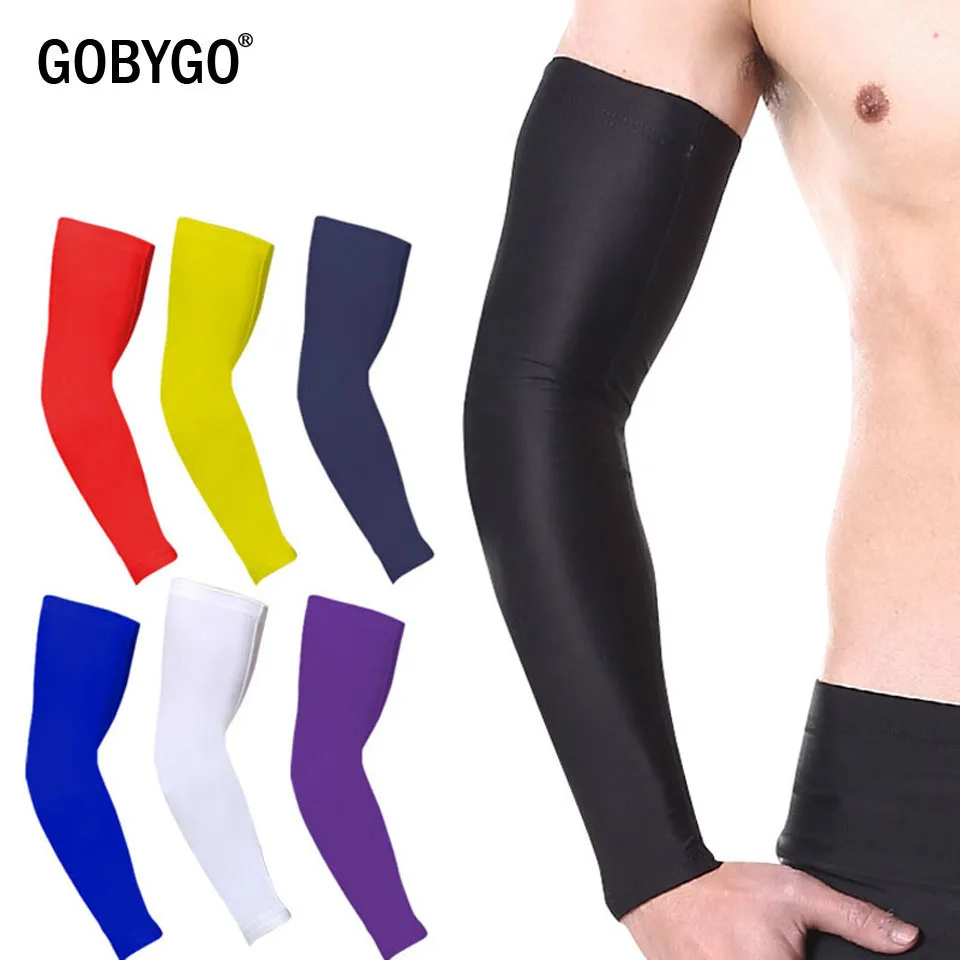 GOBYGO 1 قطعة الرياضة الذراع كم الجليد النسيج مانغاس دفئا الصيف الأشعة فوق البنفسجية حماية تشغيل كرة السلة الكرة الطائرة الدراجات واقية من الشم...