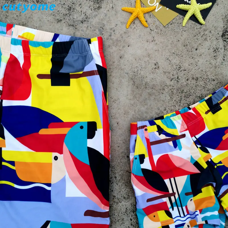Mother Daughter Father Son Swimwear Family Summer Bathing Women Girl Bikini Men Boy Shorts Matching Swimsuits Clothes Parent Mother Daughter Father Son Swimwear Family Summer Bathing Women Girl Bikini Men Boy Shorts Matching Swimsuits Clothes Parent