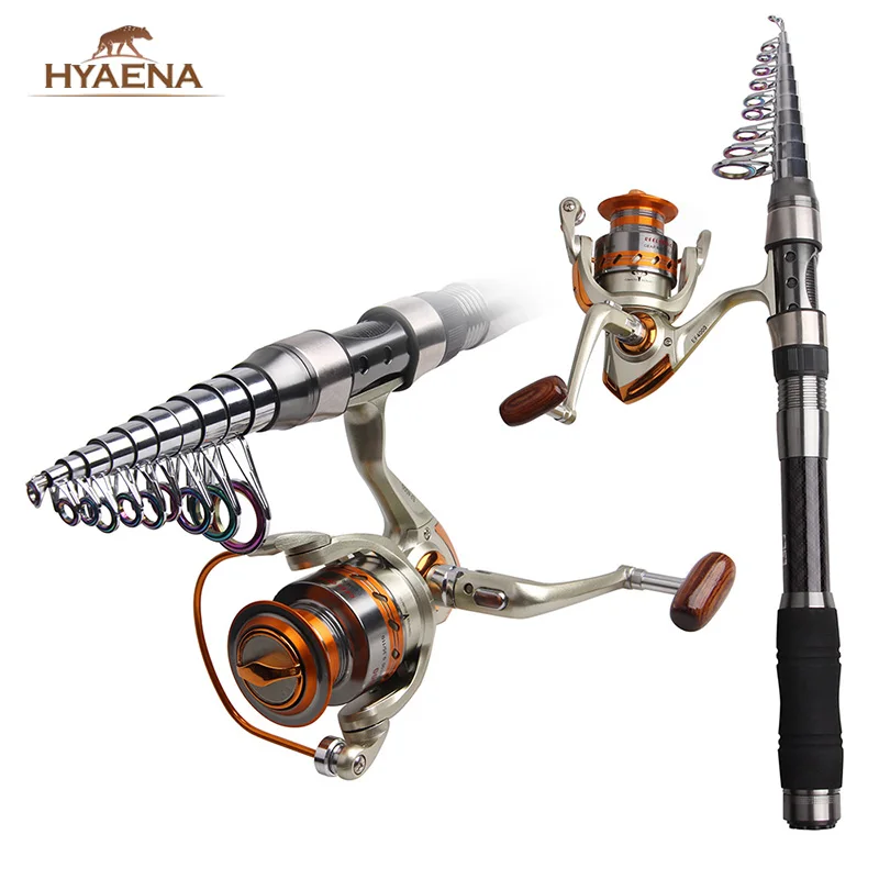 2.1-3.6M Telescopic Fishing Rod Combo and Reel Spinning Full kit Wheel Portable Travel | Спорт и развлечения
