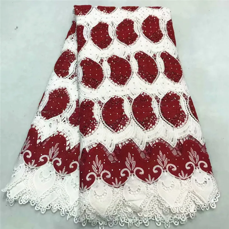 

Hot Sale french laces cheap african guipure lace fabric high quality african cord lace fabric with stones 5yards/lot ZQ70-2