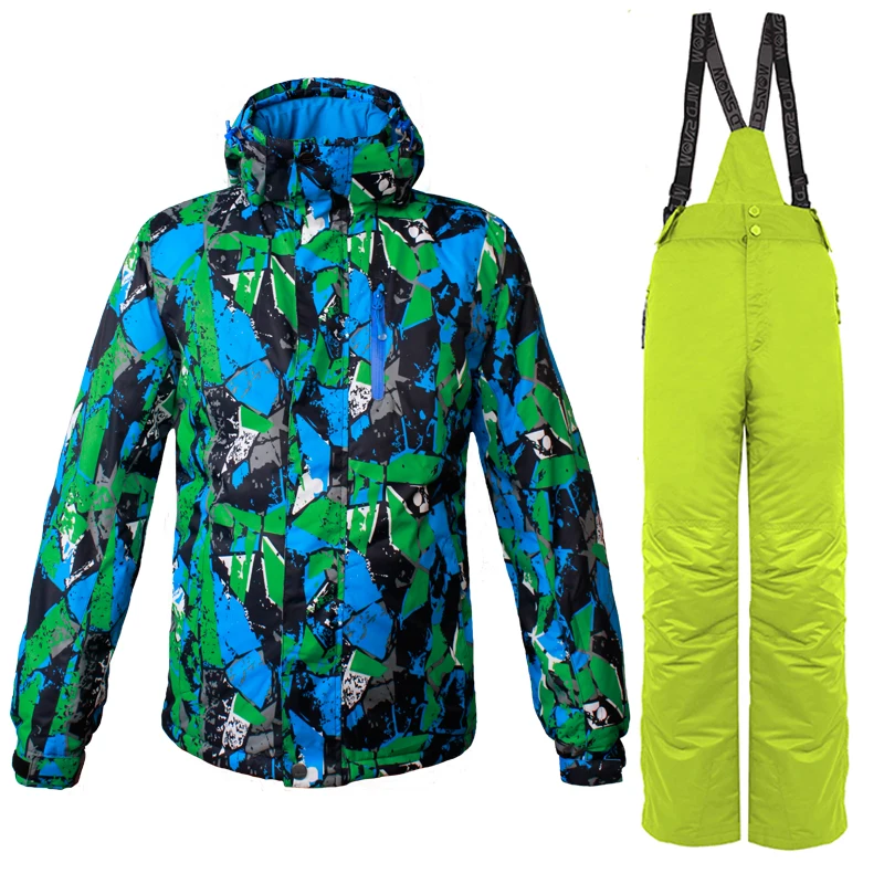 

Wild snow 2017 new style Ski suit set men's Snowboard jacket and pants ski suit male windproof waterproof men's winter jackets
