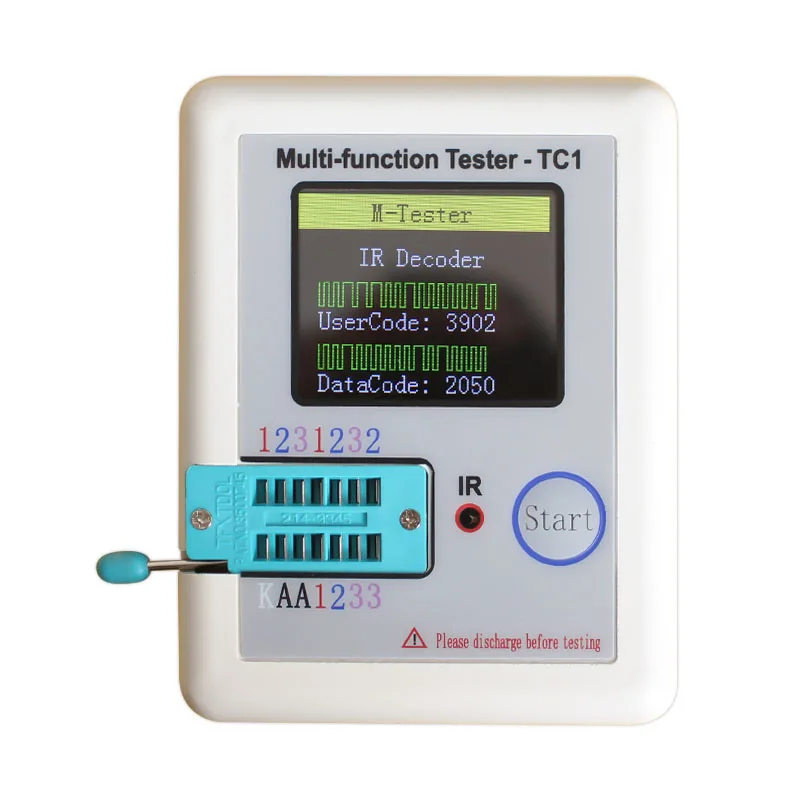 Транзистор тестер TFT Диод Триод измеритель емкости LCR ESR метр NPN PNP MOSFET ИК Многофункциональный тестер мультиметр