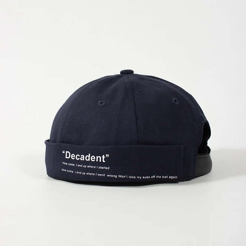 Navy blue Повседневные мужские шапки, шапка бини с черепом, одноцветные хлопковые шапочки, модная шапка, новинка, переносная Кепка Мики, шапка горрас, женская шапка моряка - Цвет: Navy blue