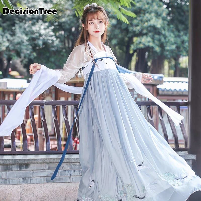 

2019 summer womens chinese traditional costume hanfu dresses clothing tang ancient fairy dress princess clothes costumes cosplay