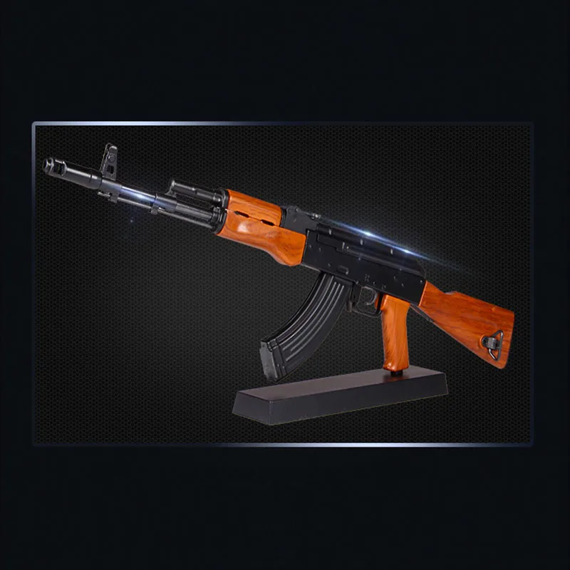 1:3.5 Metal Toy Gun AK47 Gun Model DIY Model Gun Static Decoration Can Not Shoot Children Gift