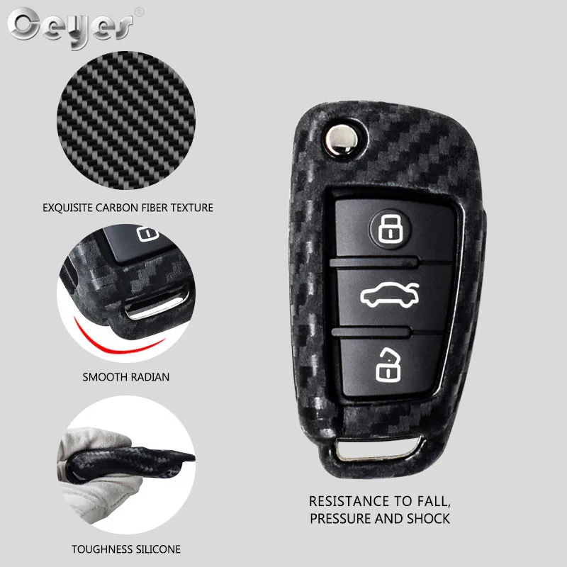 Carbon fiber key cover for AUDI (15)