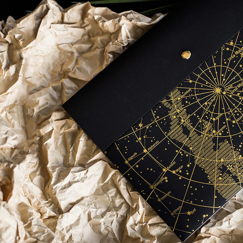 Dreamy Fantasy Star File Folder Bronzing Starry A4 Сумки для документов школьные студенческие