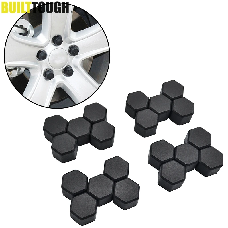 

20pcs 17mm 19mm 21mm Black Car Wheel Caps Bolts Covers Nuts Silicone Auto Wheel Hub Protectors Screw Cap styling Anti Rust Cover