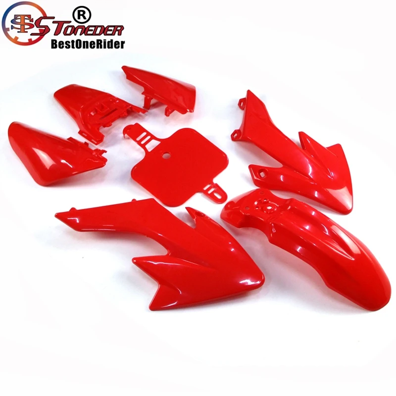 Race-Guy Red Strength Plastic Fairing Body Cover Kits For Honda XR50 CRF50 Piranha SSR Thumpstar Stomp Coolster Pitsterpro Braaap SDG GPX DHZ CRF50 XR50 50cc 70cc 90cc 110cc 125cc 140cc 150cc 160cc Dirt Pit Bike
